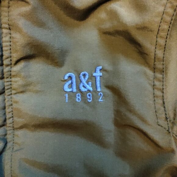 Abercrombie & Fitch jacket size Large youth gray hooded fleece lined boys AF - Picture 2 of 9